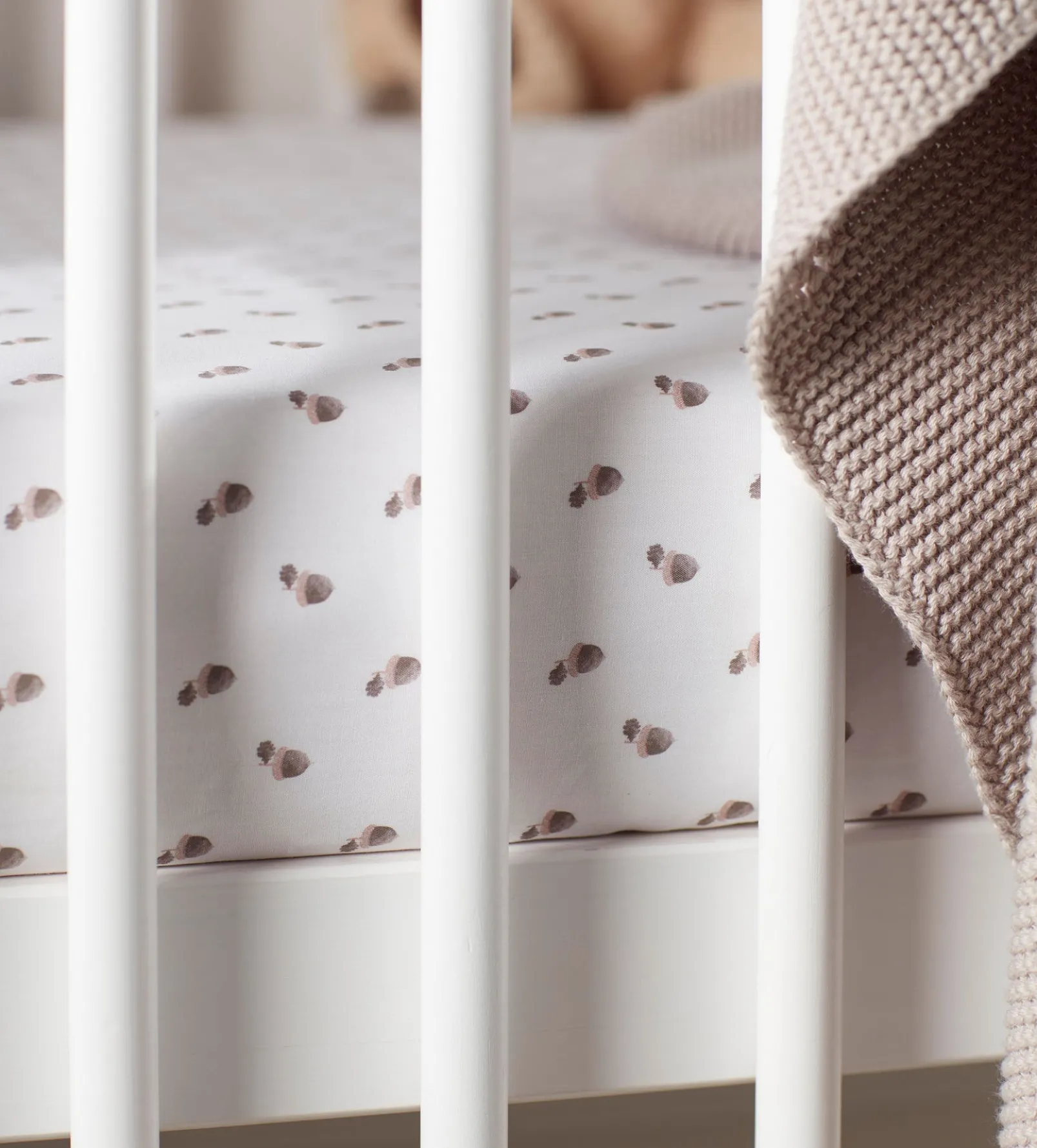 Acorn 100% Organic Cotton Fitted Sheet