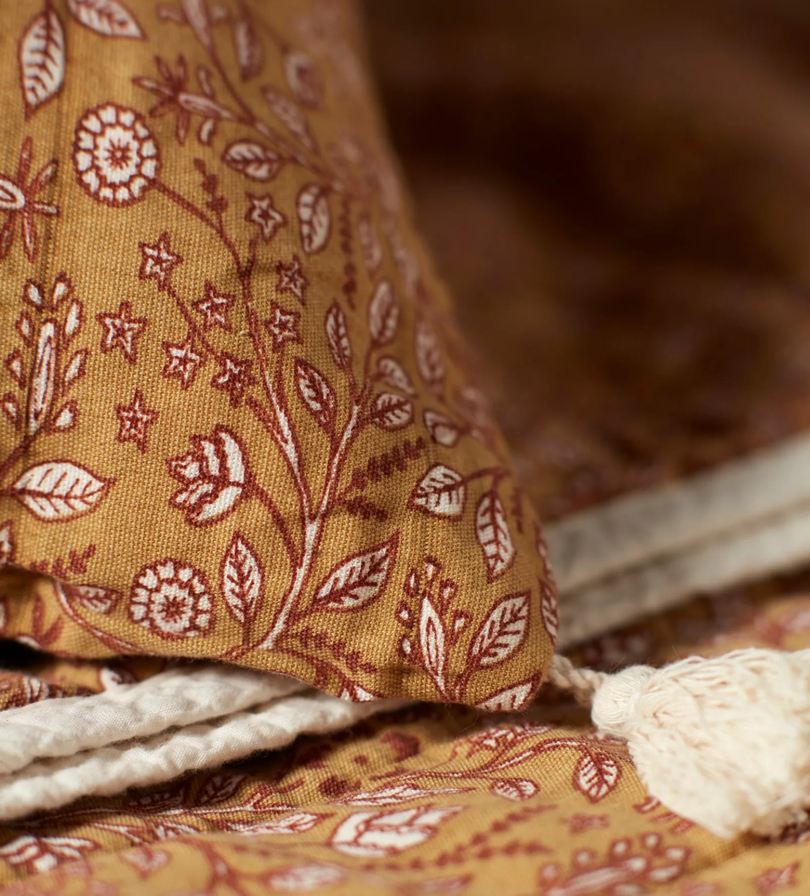 Anika Floral 100% Cotton Cushion Cover