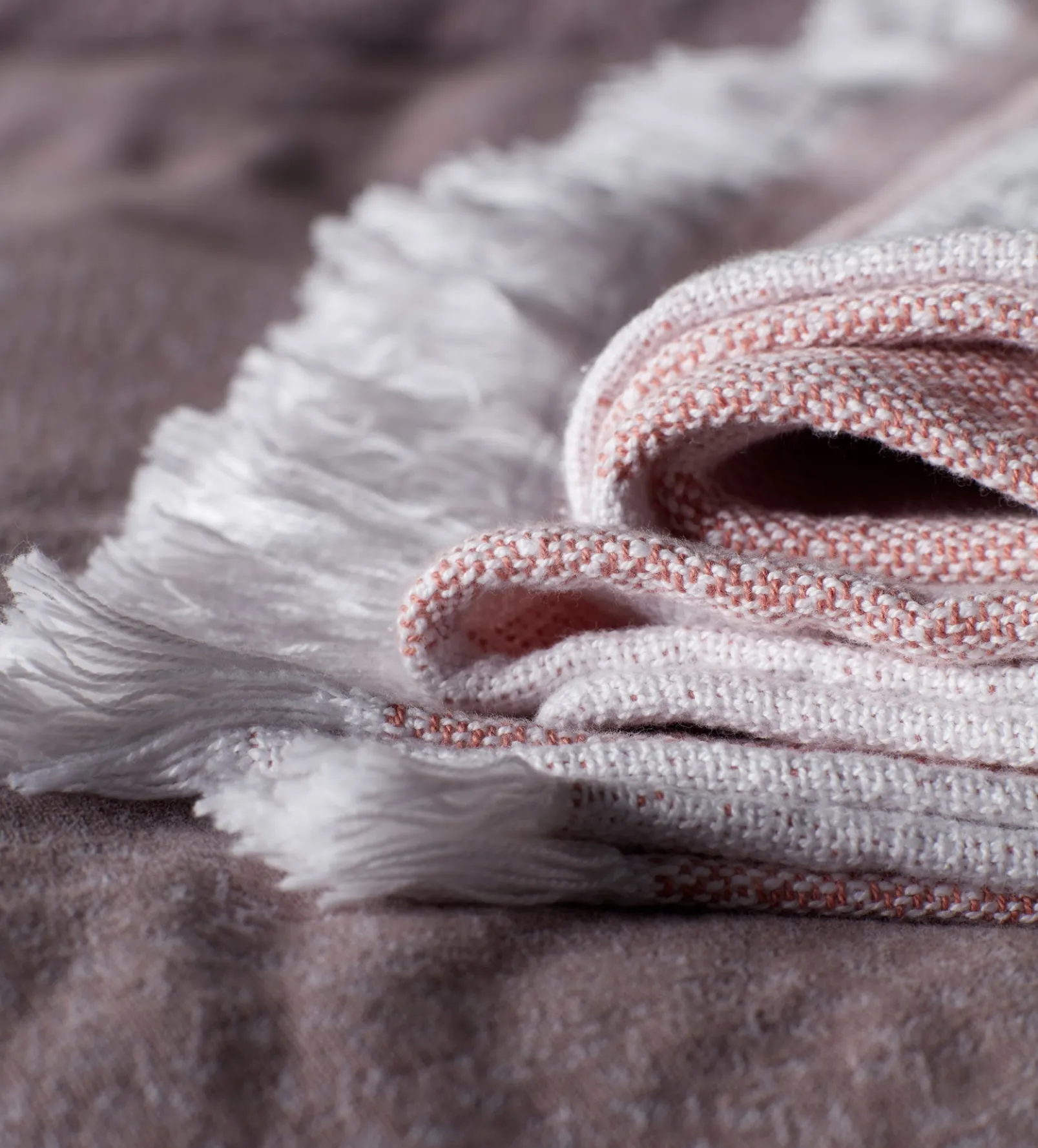 Ash Rose Sofia 100% Cotton Blanket