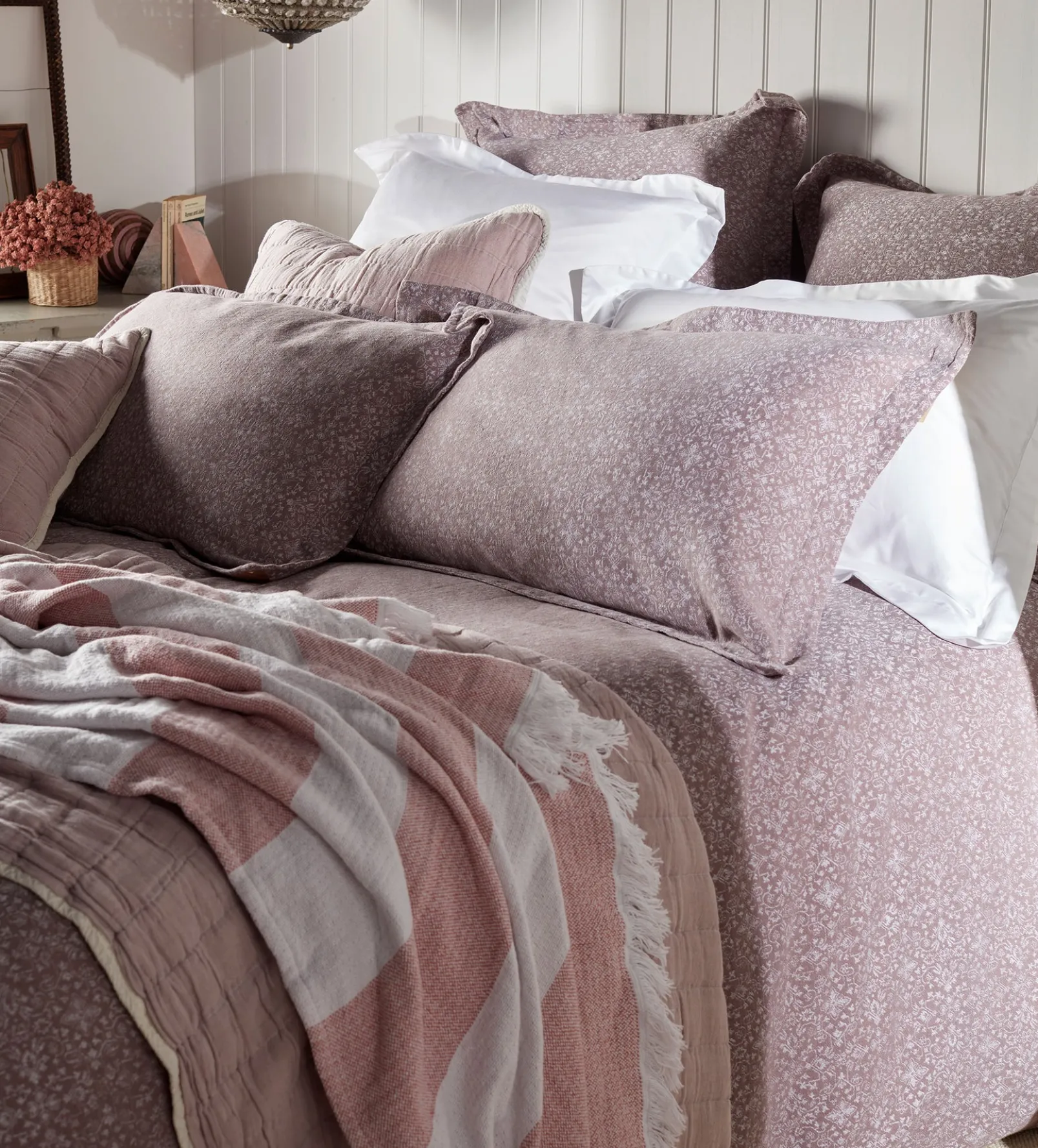 Ash Rose Sofia 100% Cotton Blanket