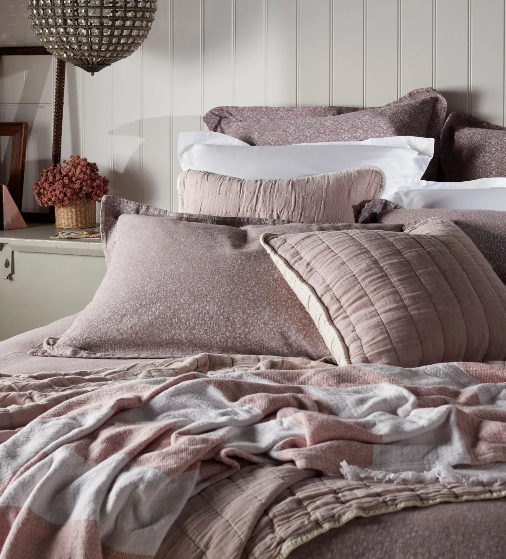 Ash Rose Sofia 100% Cotton Blanket