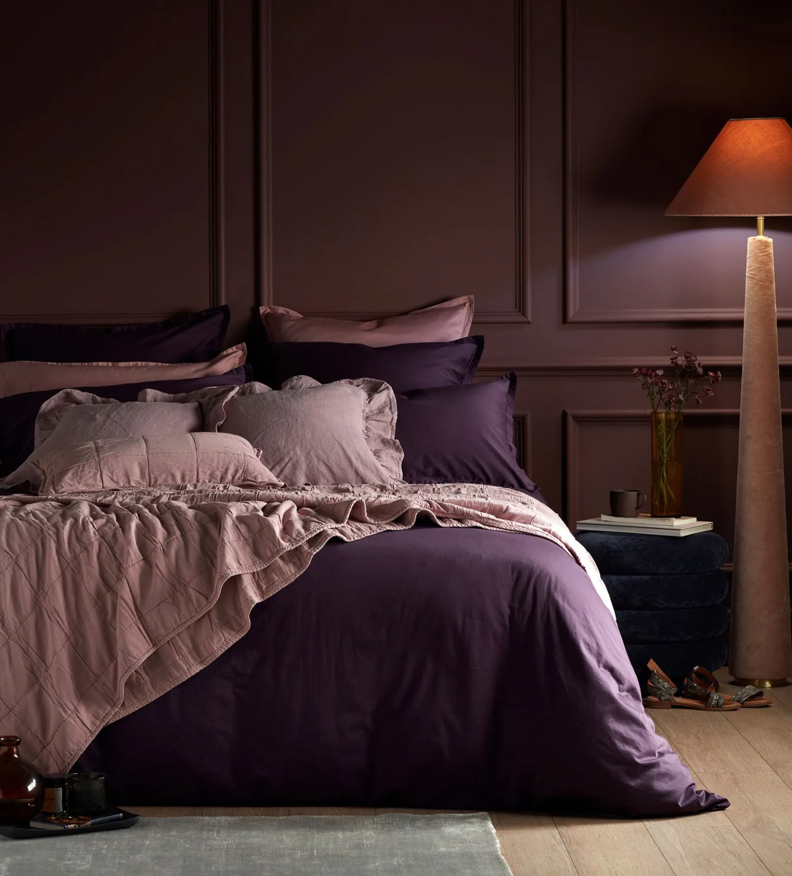 Aubergine Super Soft 100% Cotton Fitted Sheet