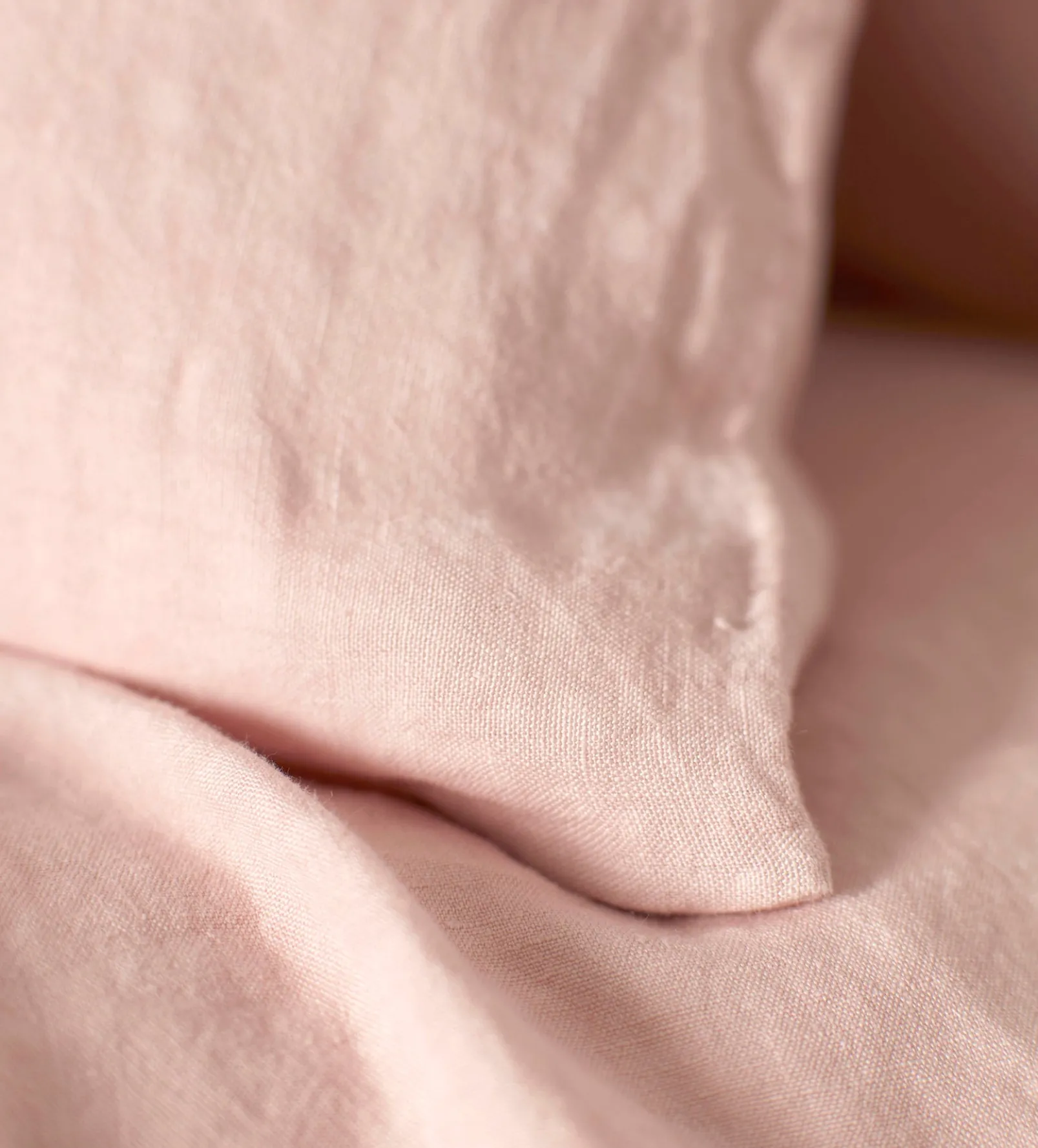 Blush Pink 100% Linen Housewife Pillowcase