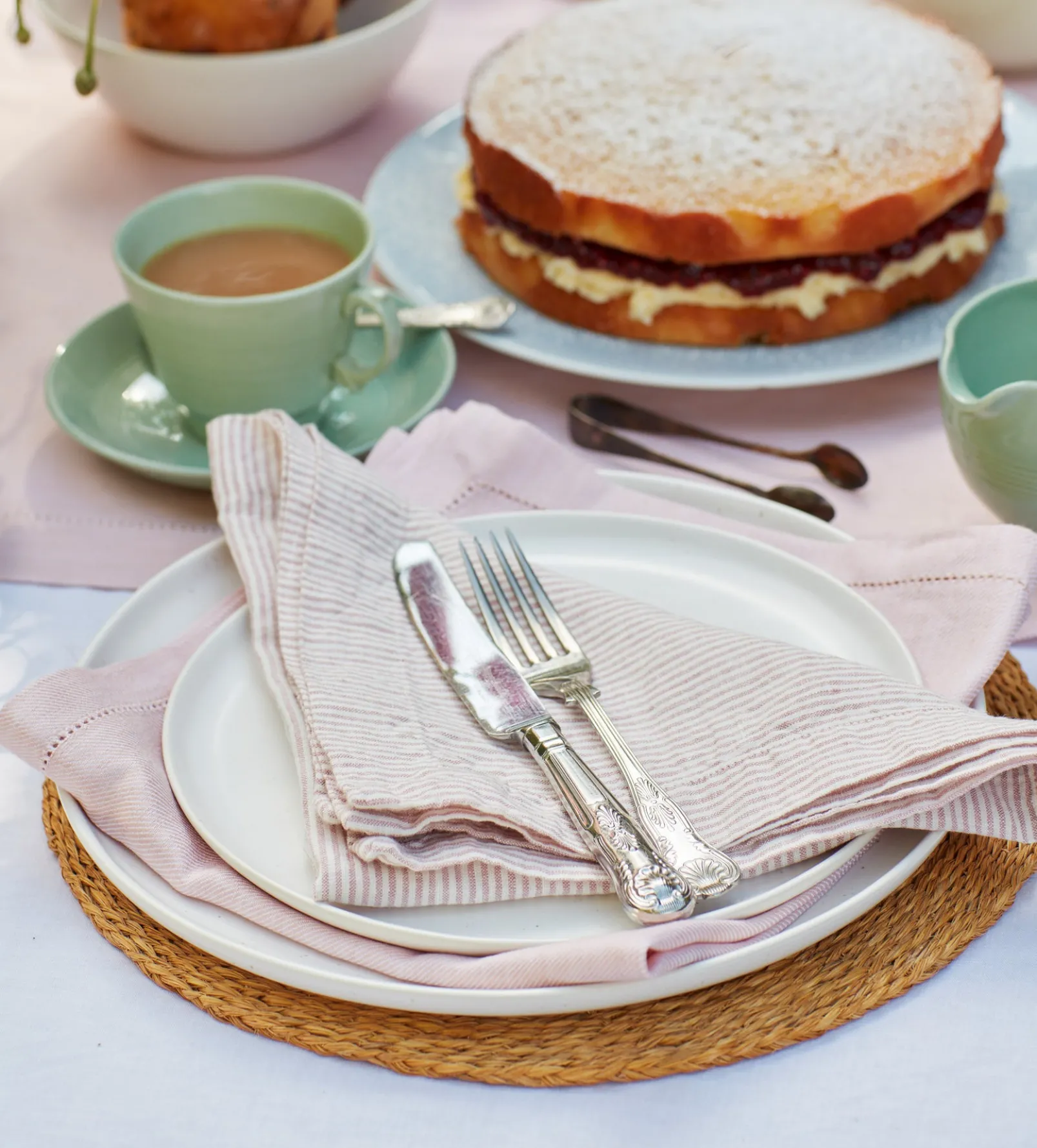 Blush Pink Cotton Linen Napkins - Set of 4