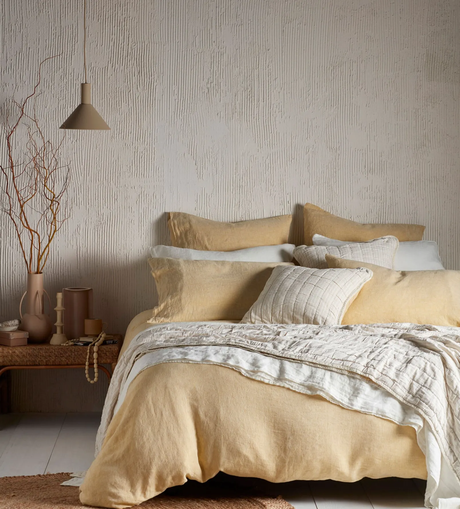 Buttercup 100% Linen Fitted Sheet