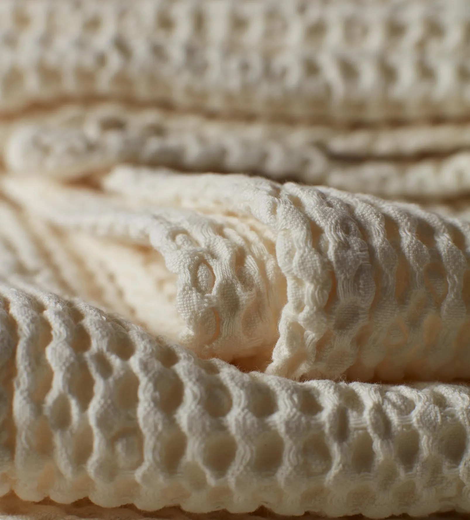 Cream 100% Cotton Waffle Towels