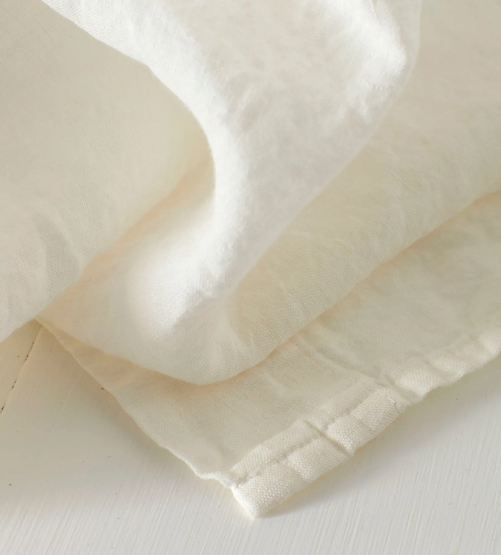 Cream 100% Linen Loop Top Curtain (Single)