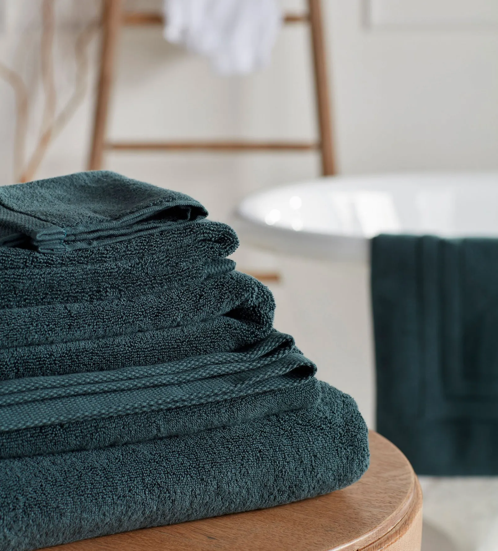 Darkest Spruce Luxury Organic 100% Cotton Towels