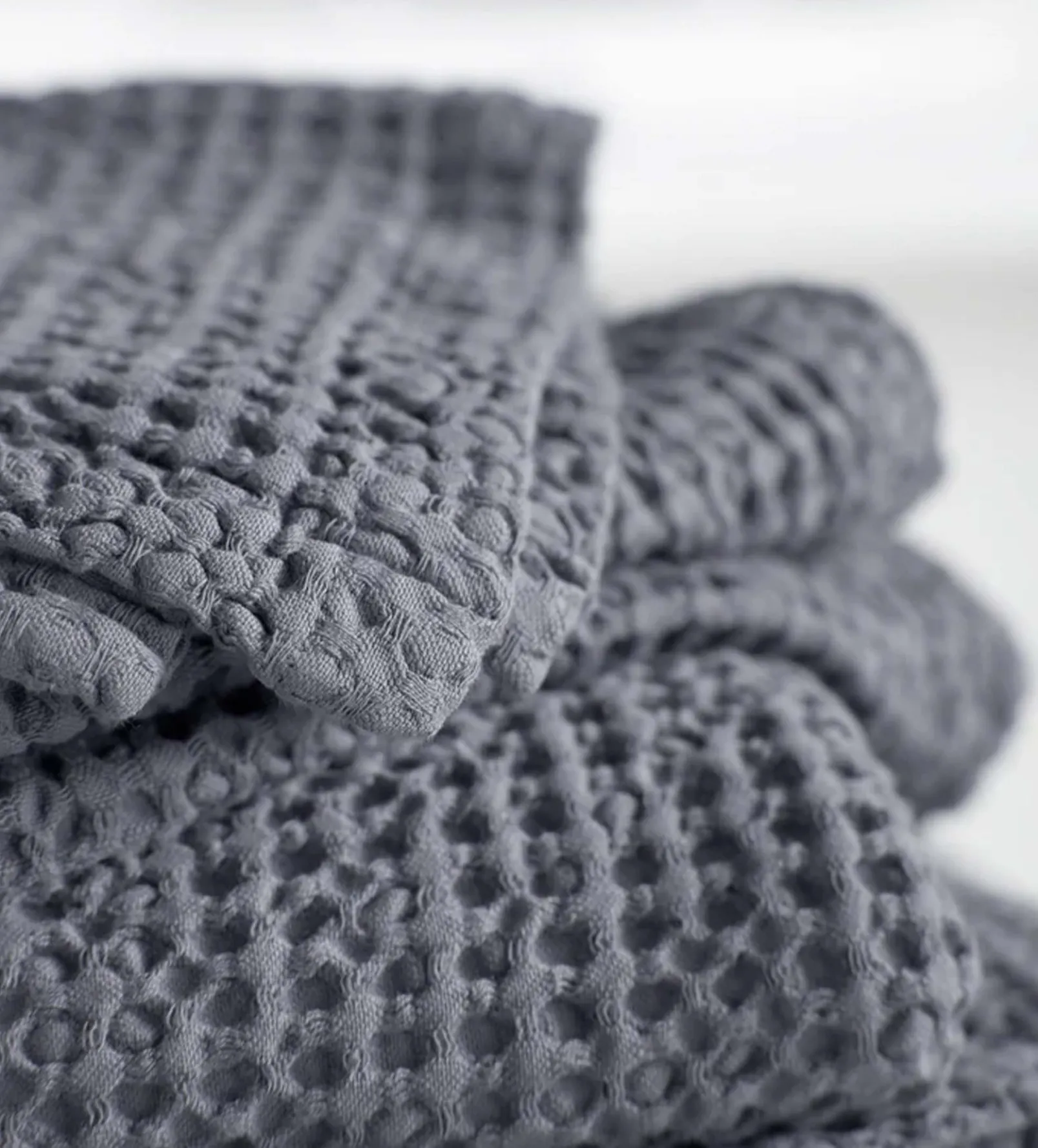 French Blue 100% Cotton Waffle Towels