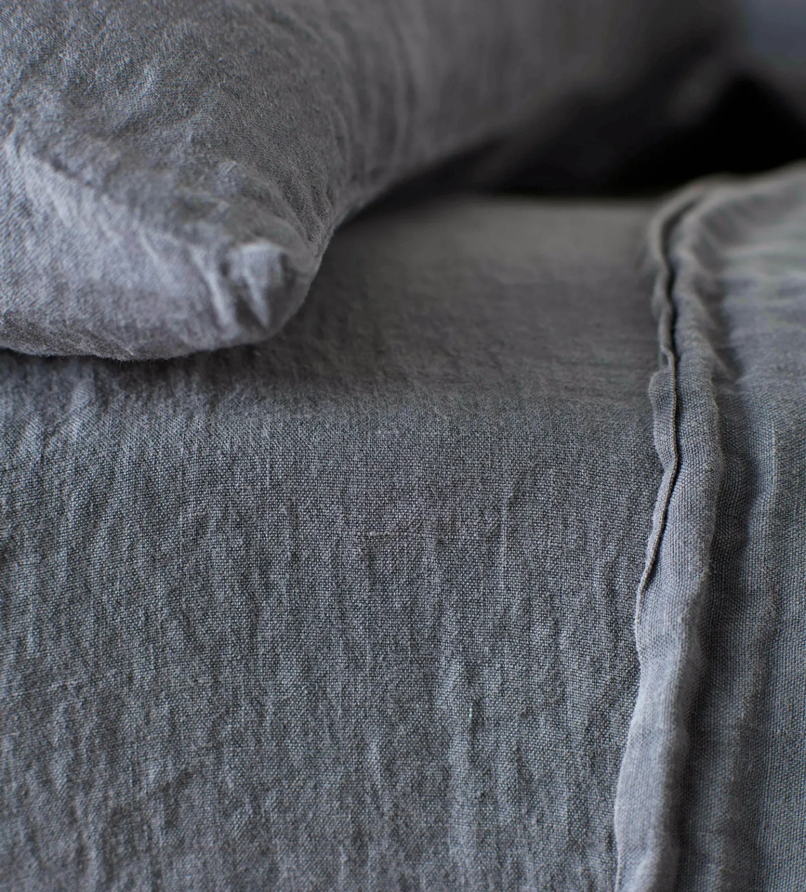 French Blue 100% Linen Fitted Sheet