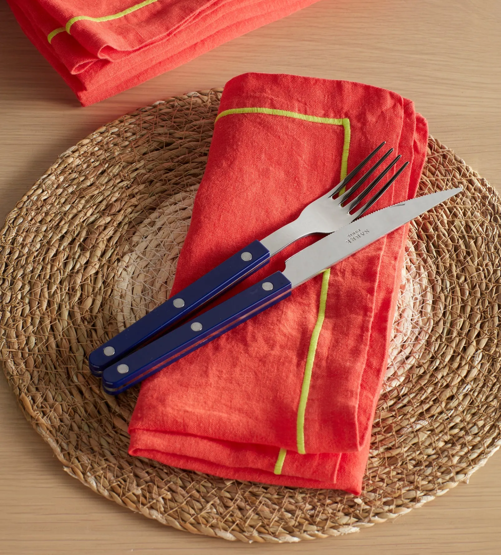 Glassette Tomato 100% Linen Napkins