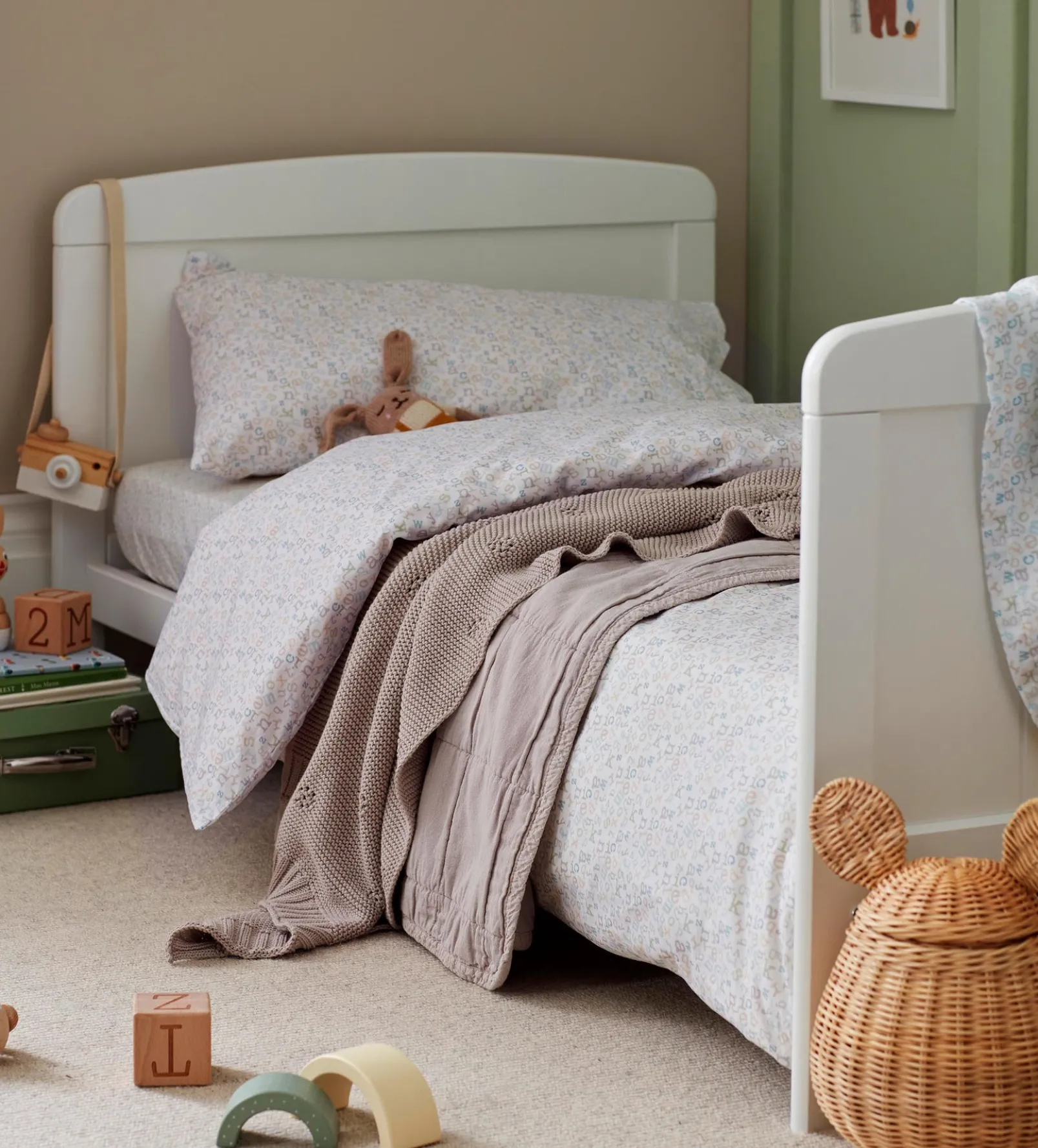 Mink Little Finn 100% Cotton Quilted Throw