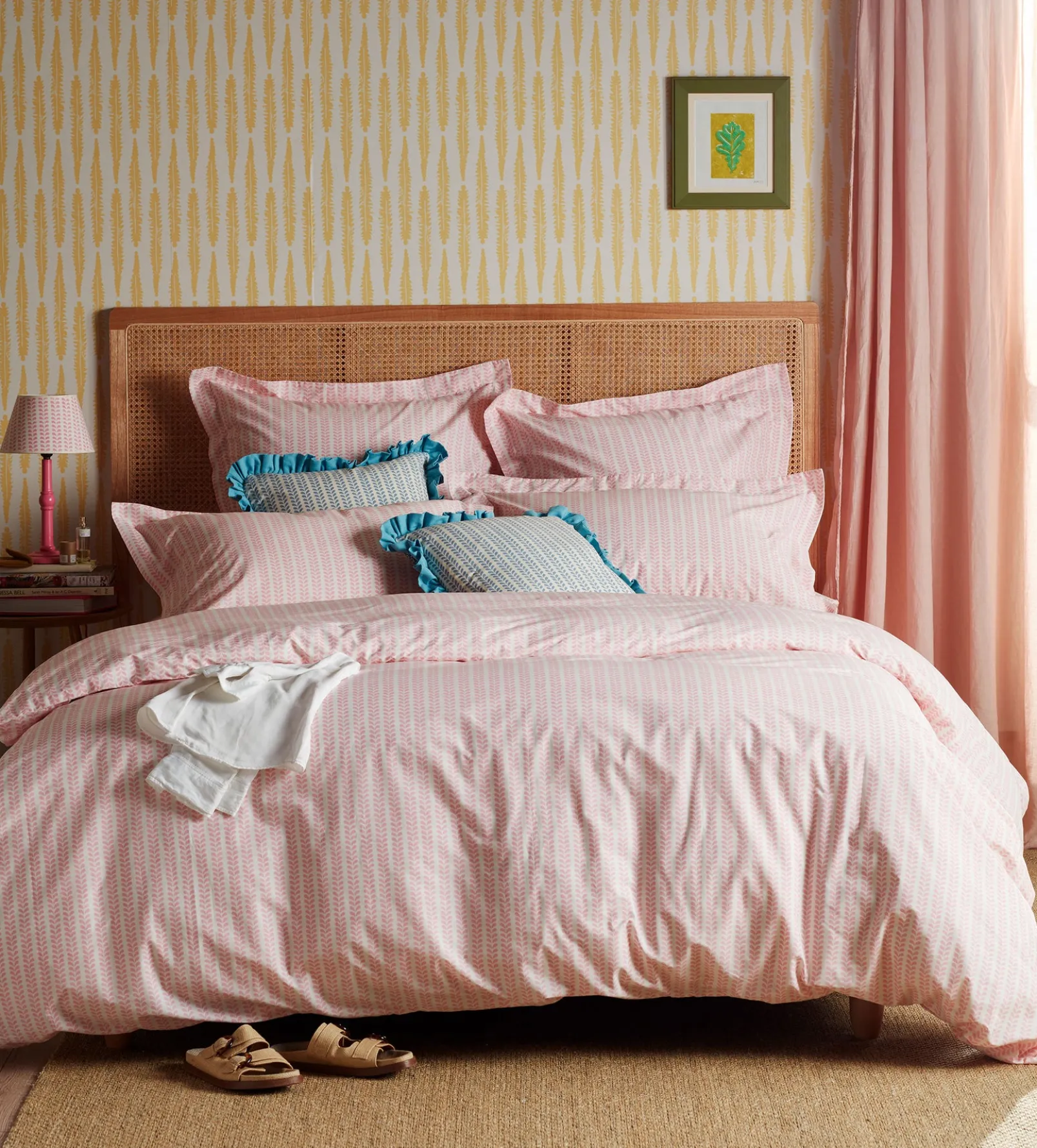 Molly Mahon Pink Bindi 100% Cotton Duvet Cover