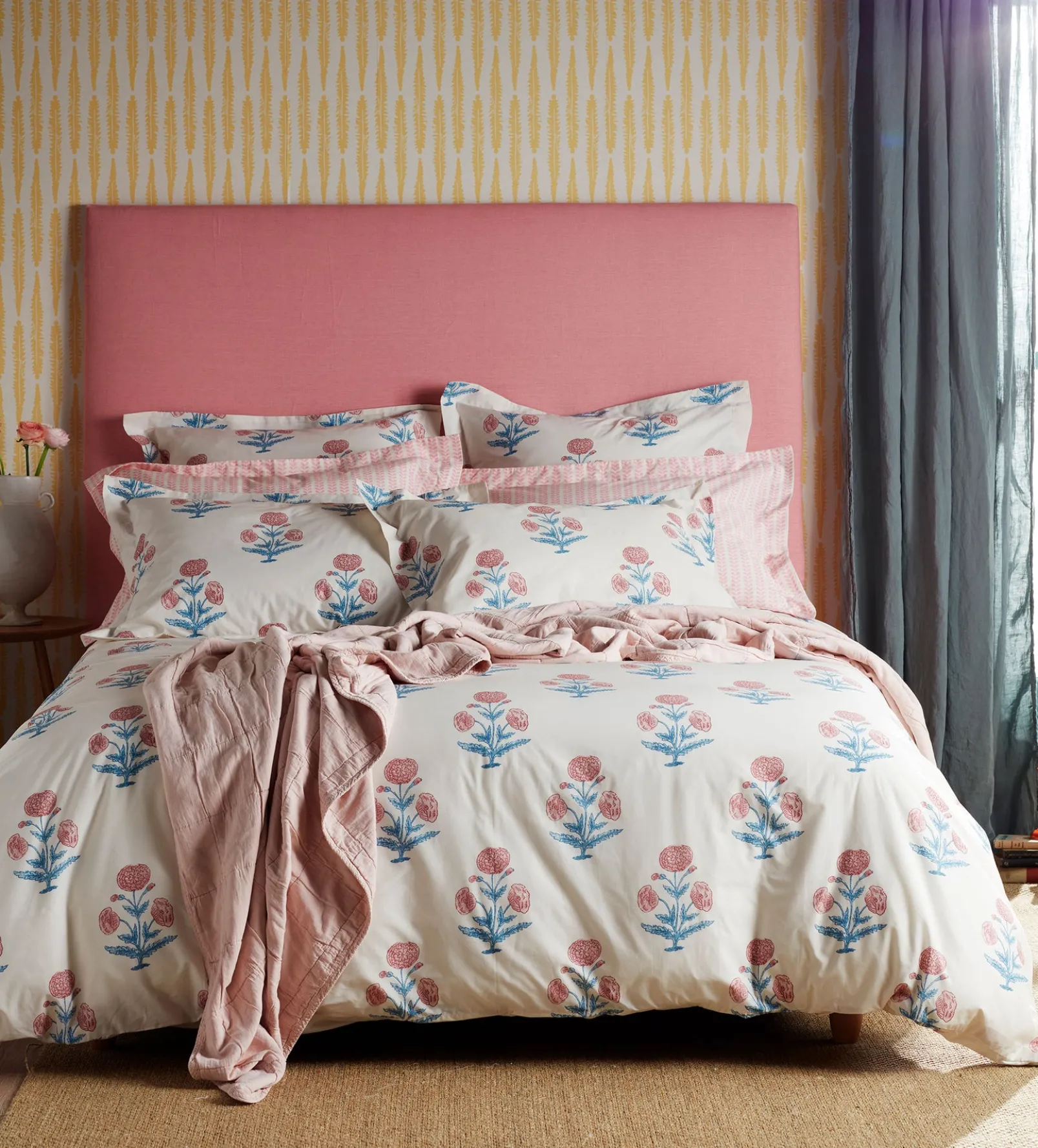 Molly Mahon Poppy 100% Cotton Oxford Pillowcase