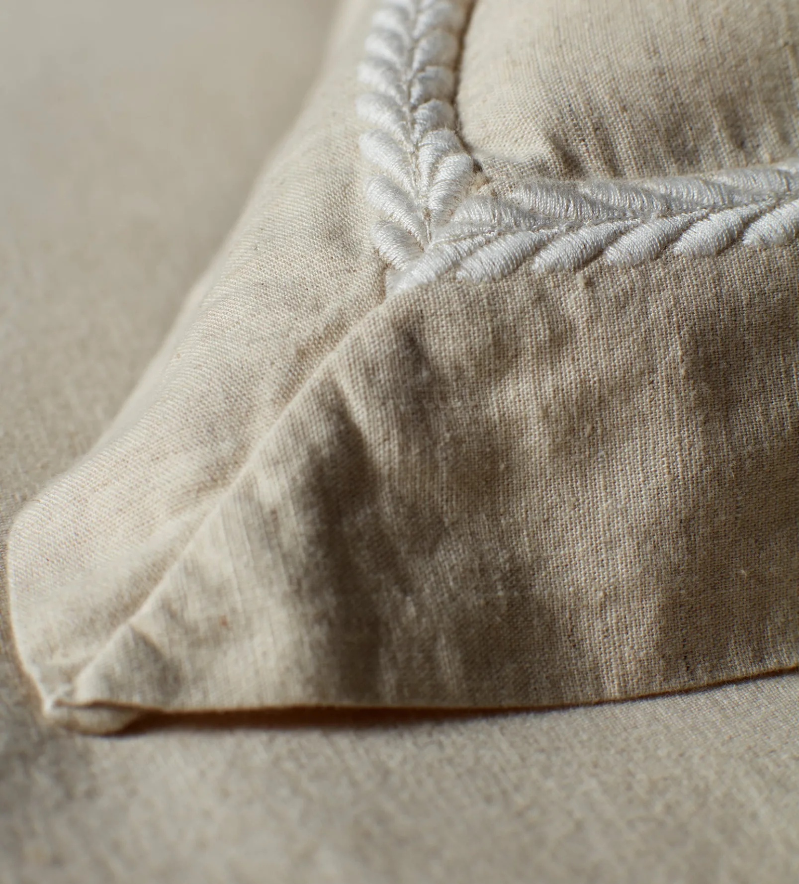 Natural Charlotte Cotton Linen Pillowcase