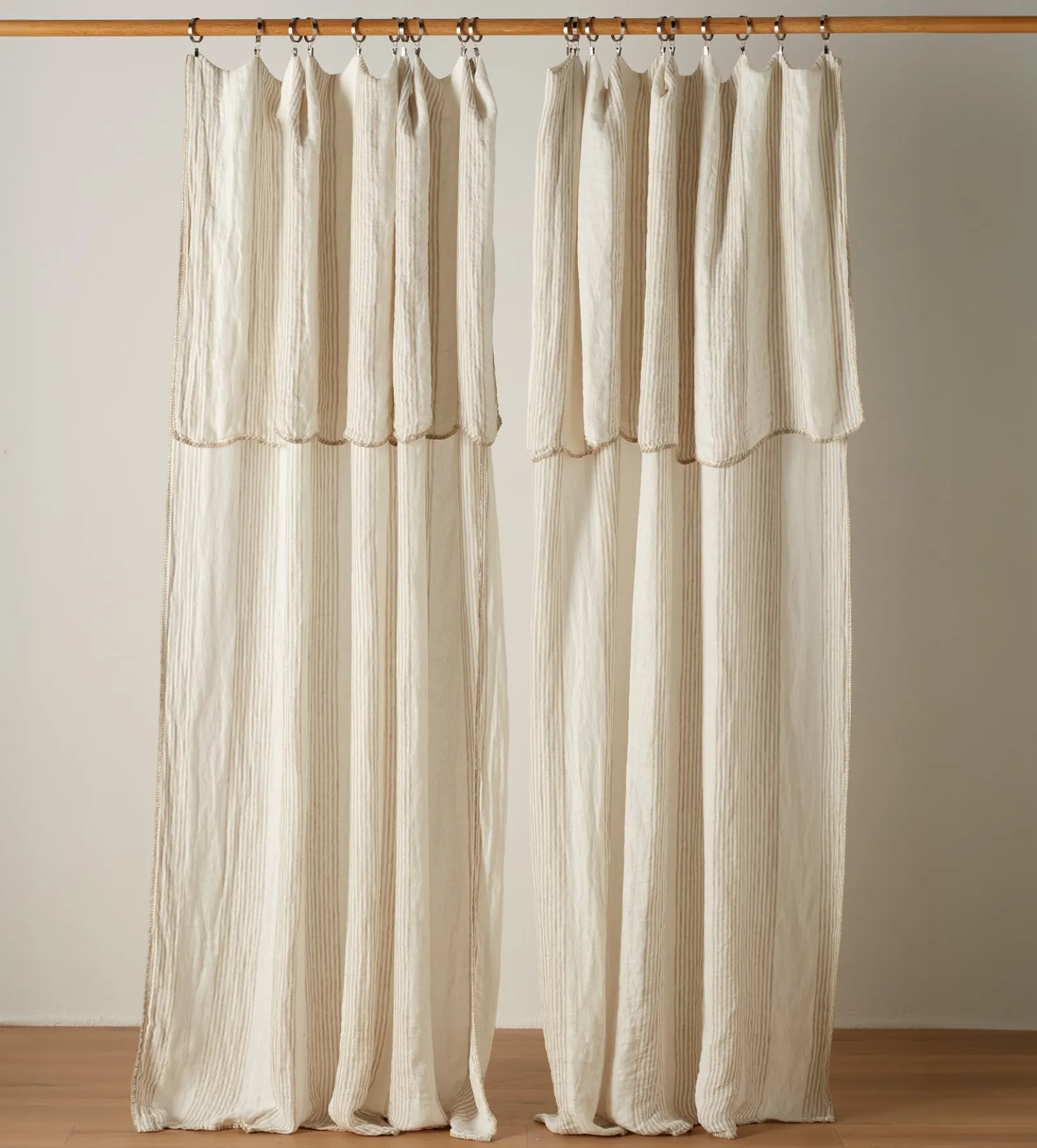 Natural Darcy 100% Linen Curtain