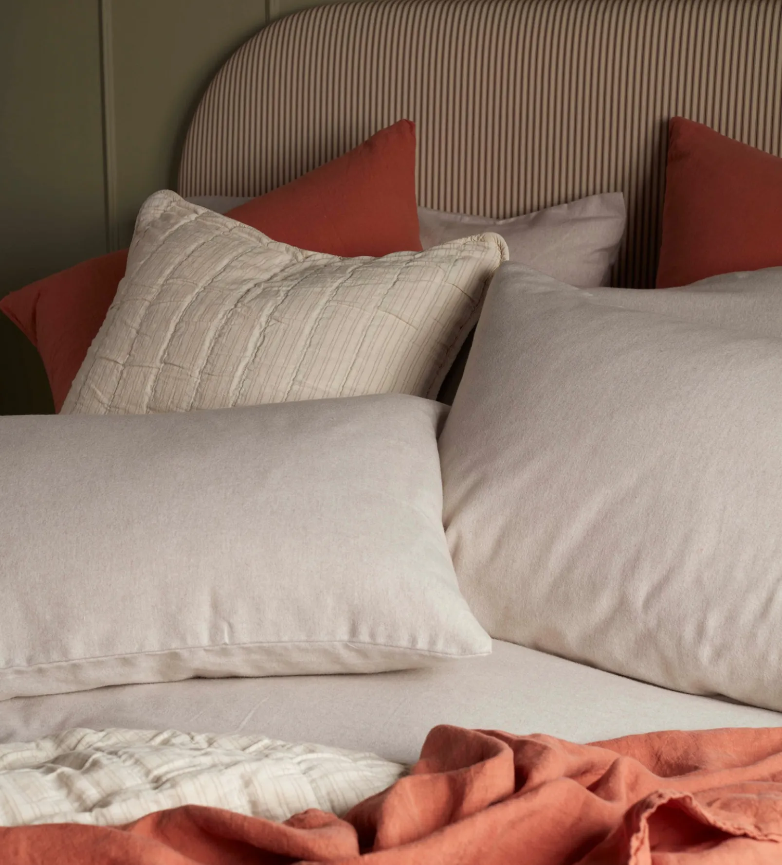 Natural Henry Brushed 100% Cotton Pillowcase