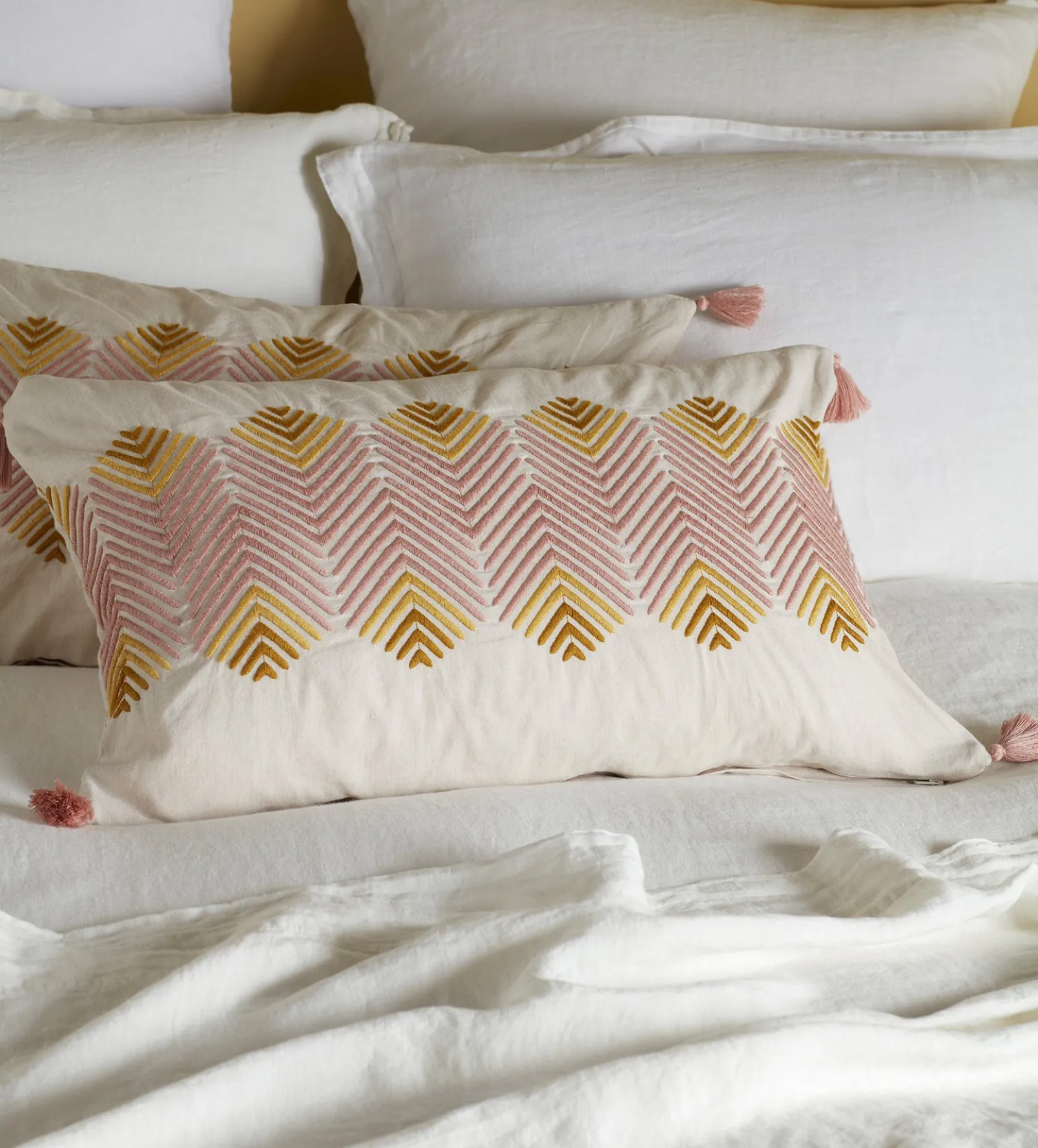 Natural Kiera Cotton Linen Cushion Cover