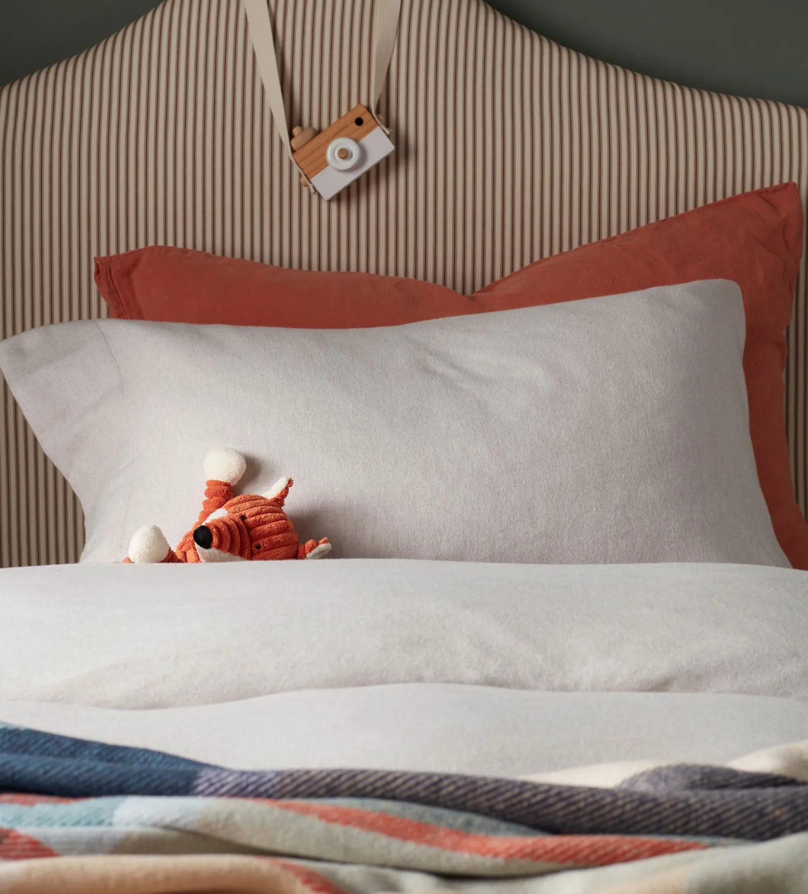 Natural Kit 100% Brushed Cotton Cot Bed Duvet Cover Set