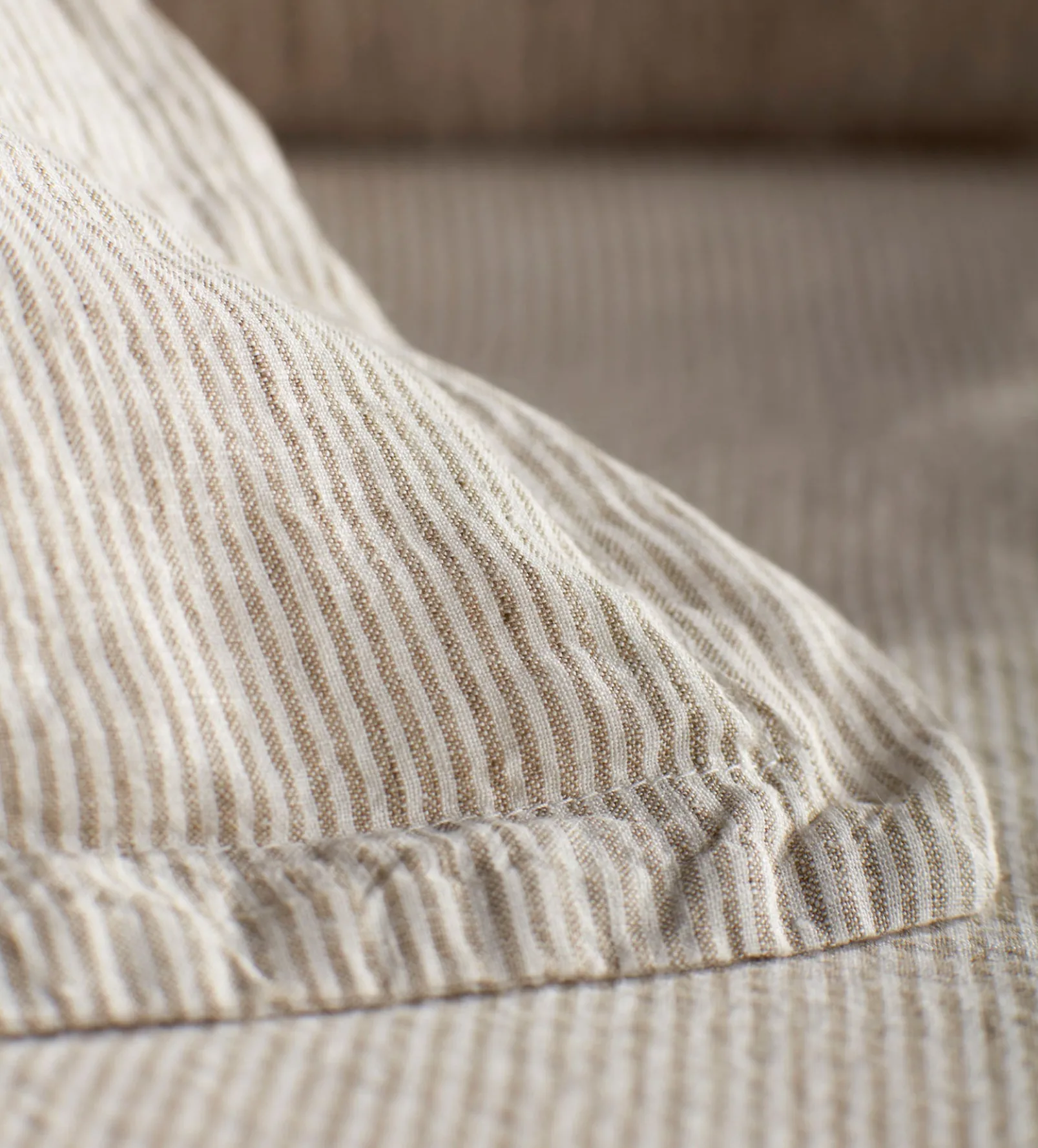 Natural Sid Stripe 100% Linen Duvet Cover