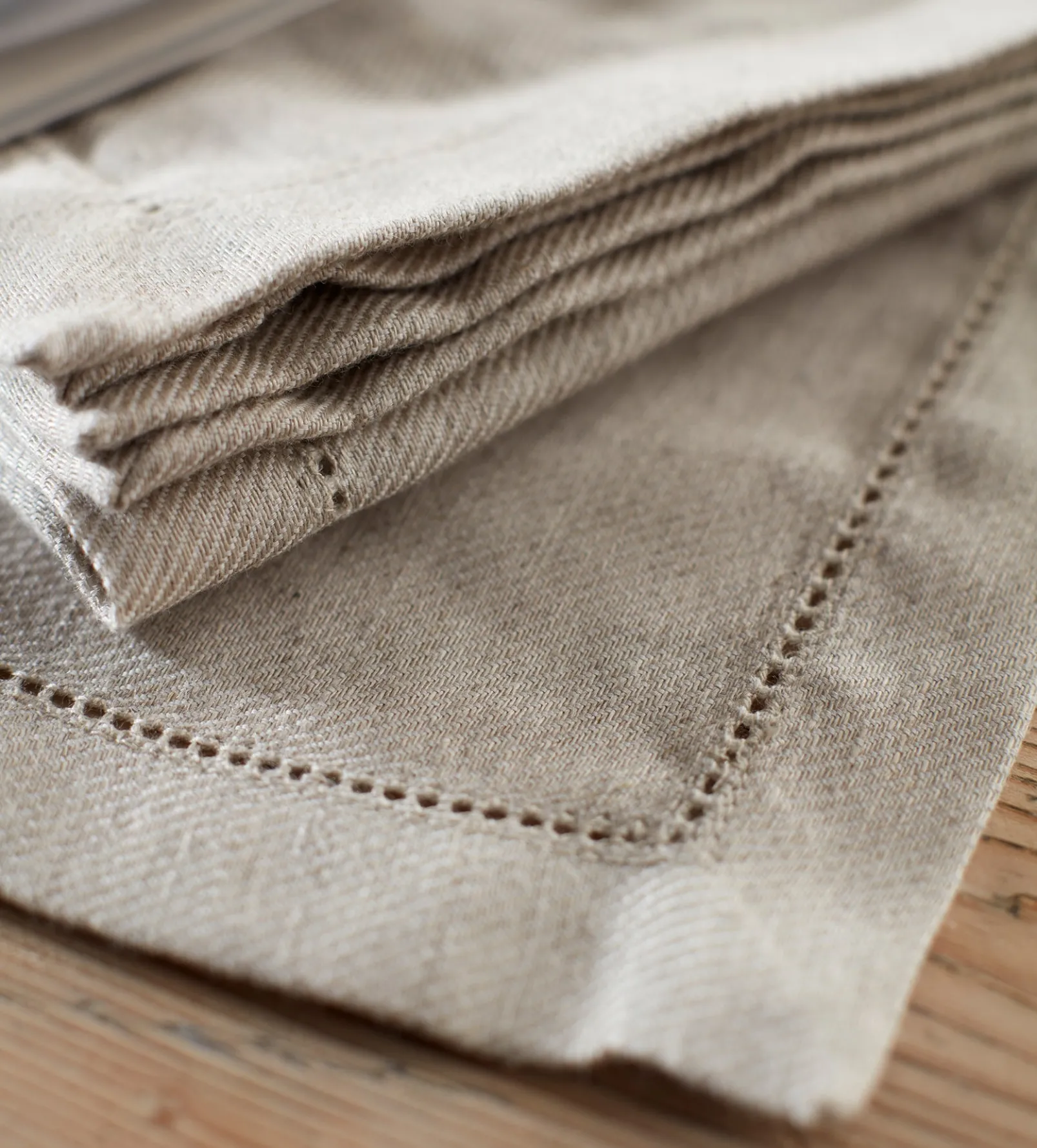 Natural Twill Cotton Linen Placemats - Set of 2