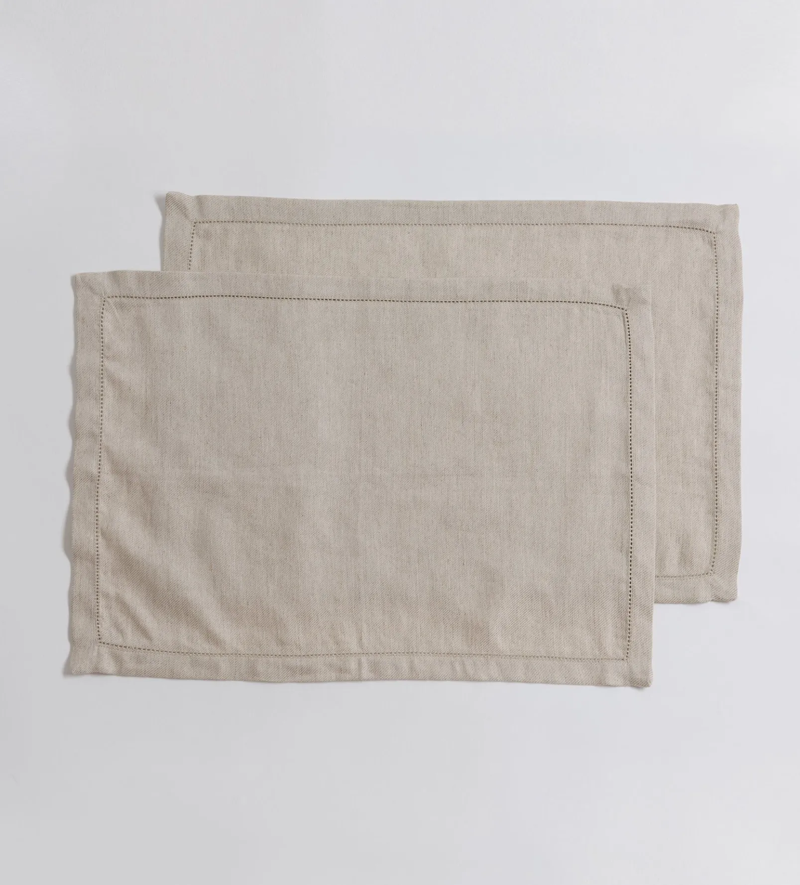 Natural Twill Cotton Linen Placemats - Set of 2
