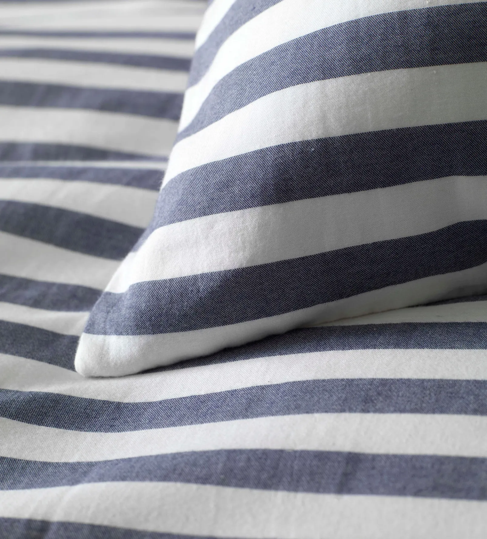 Navy Coastal Stripe 100% Cotton Duvet Cover