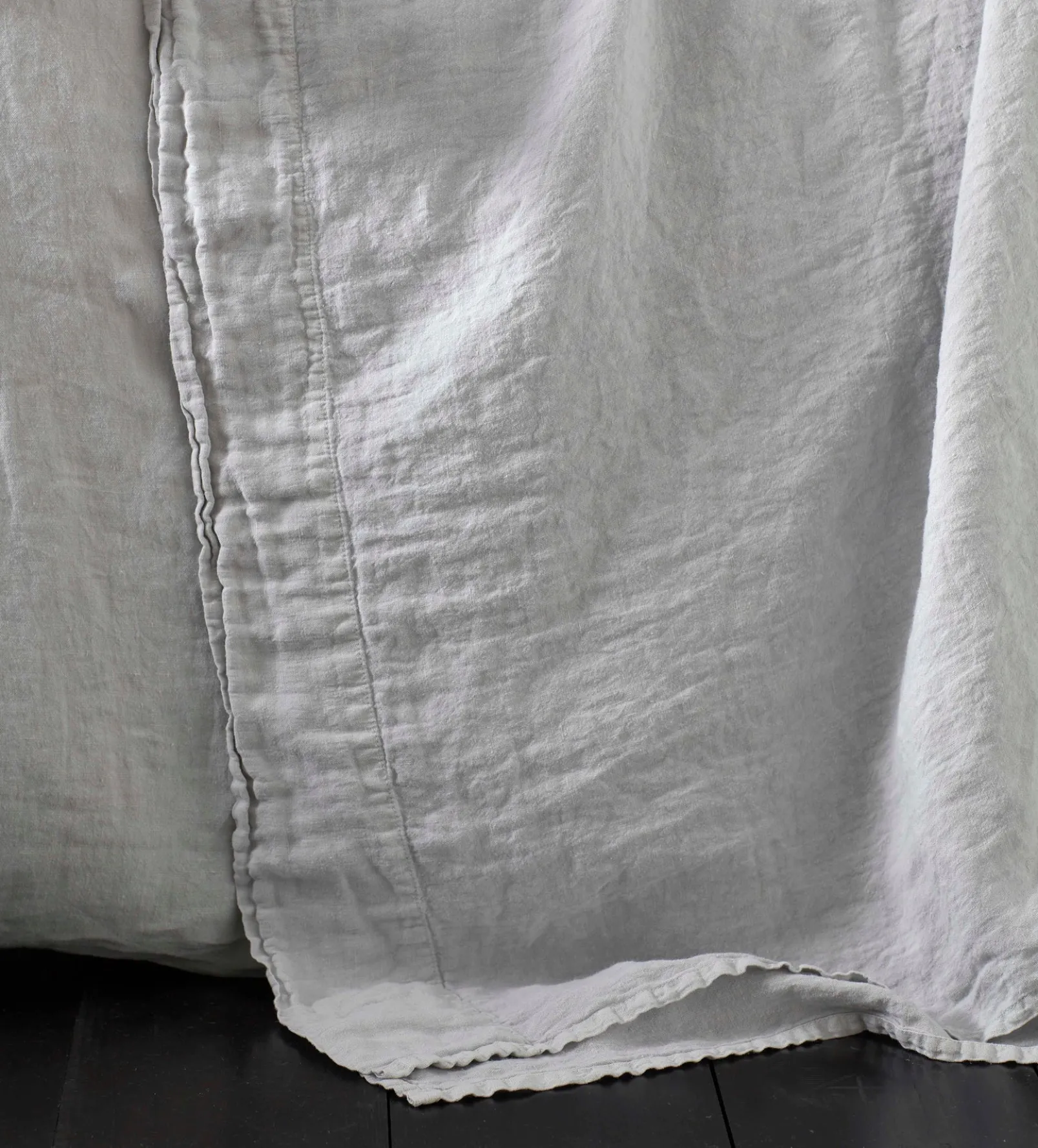 Pebble Grey 100% Linen Flat Sheet