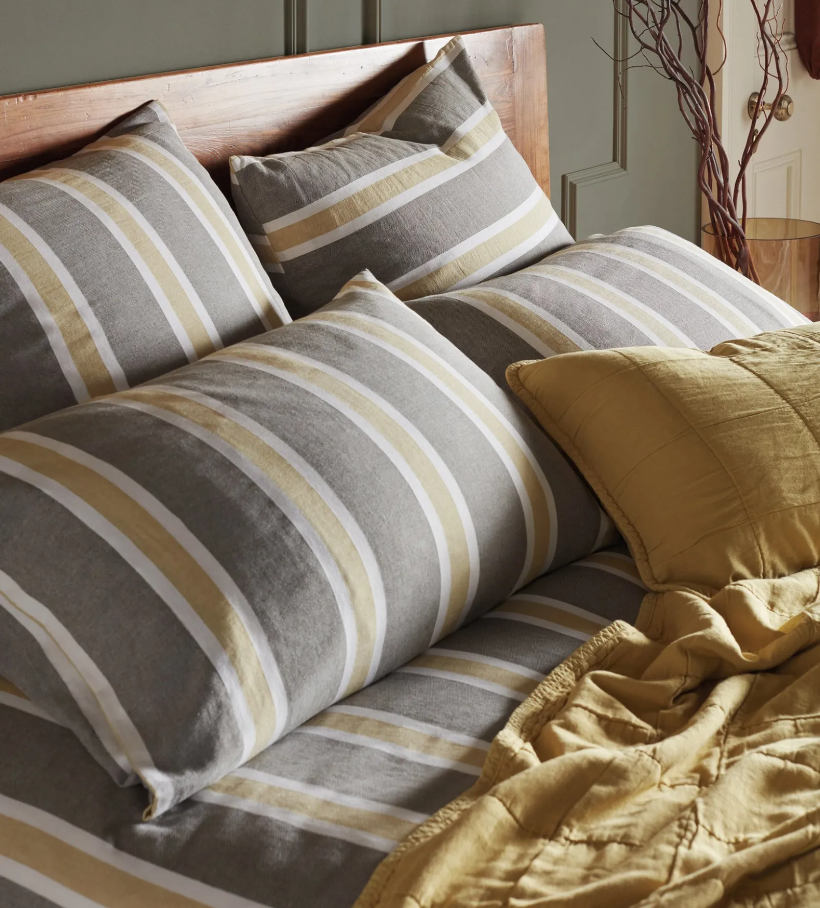 Sadie Stripe 100% Organic Cotton Pillowcase