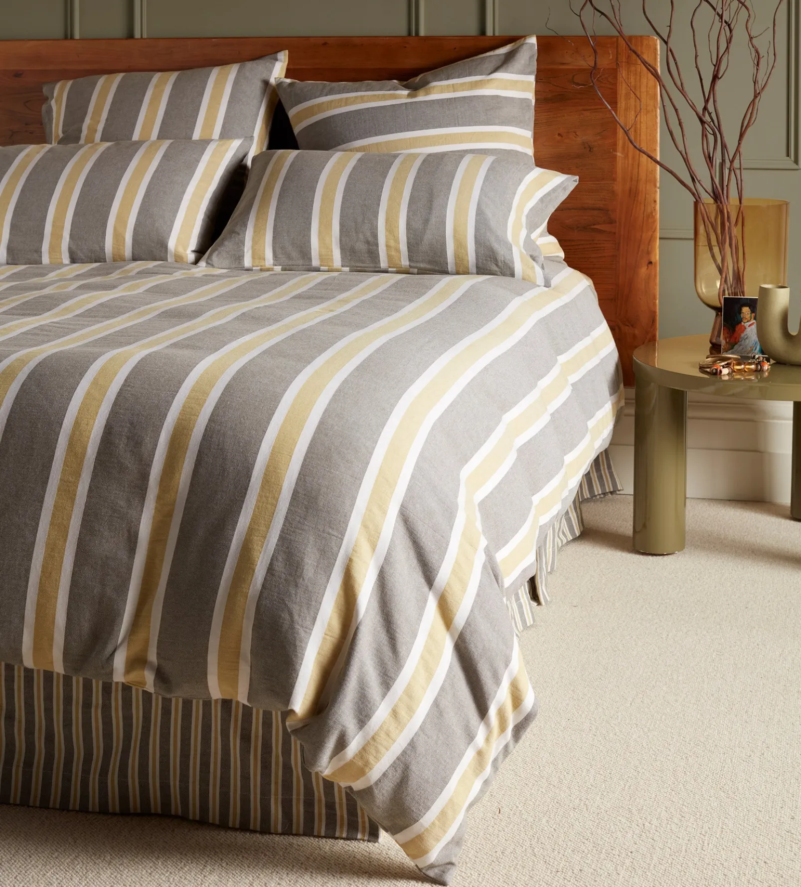 Sadie Stripe 100% Organic Cotton Duvet Cover