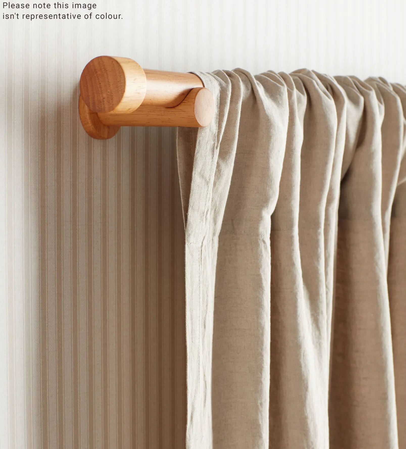 Sophie Stripe 100% Linen Loop Top Curtain (Single)