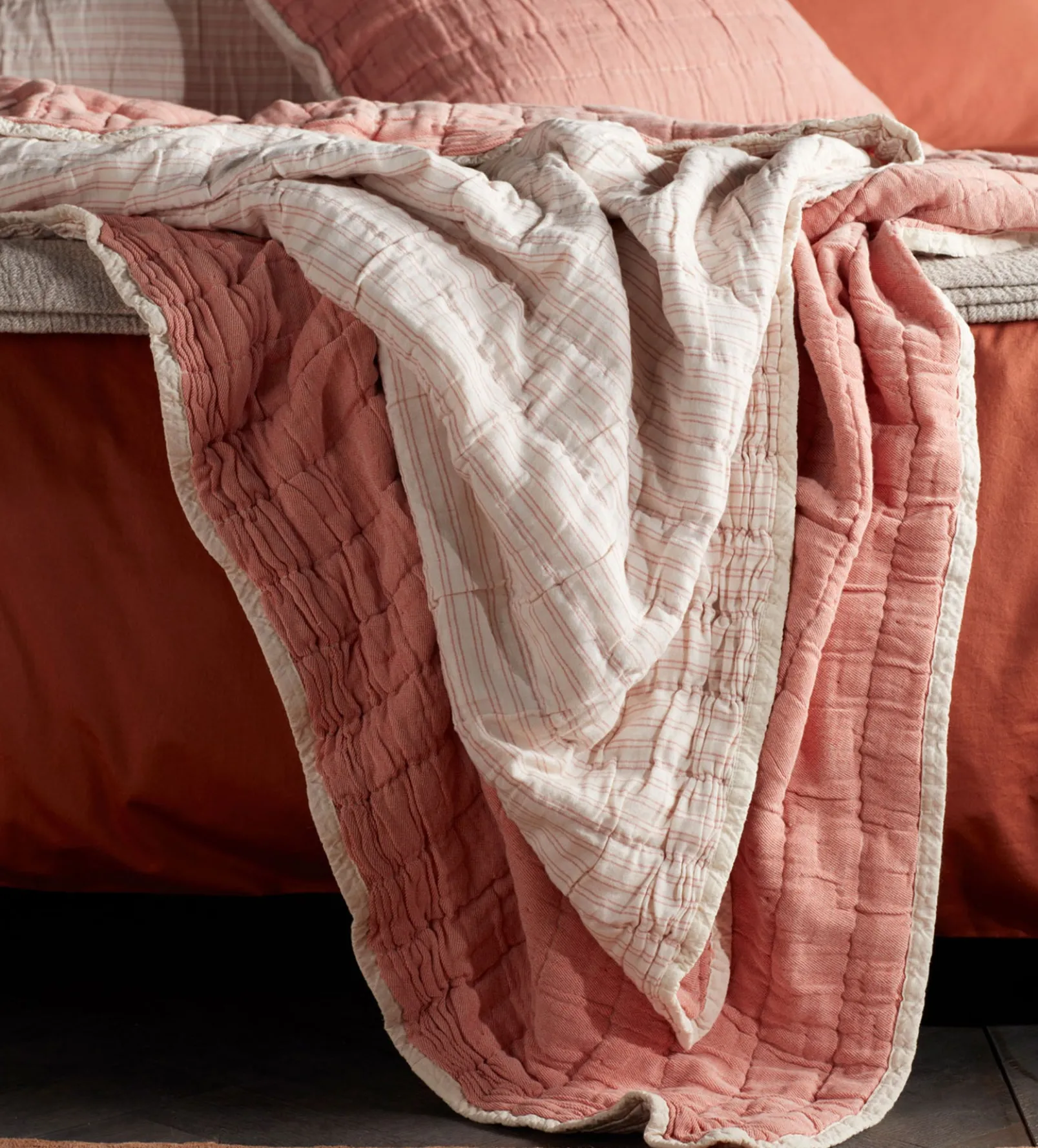 Spice Vivienne 100% Cotton Quilted Throw