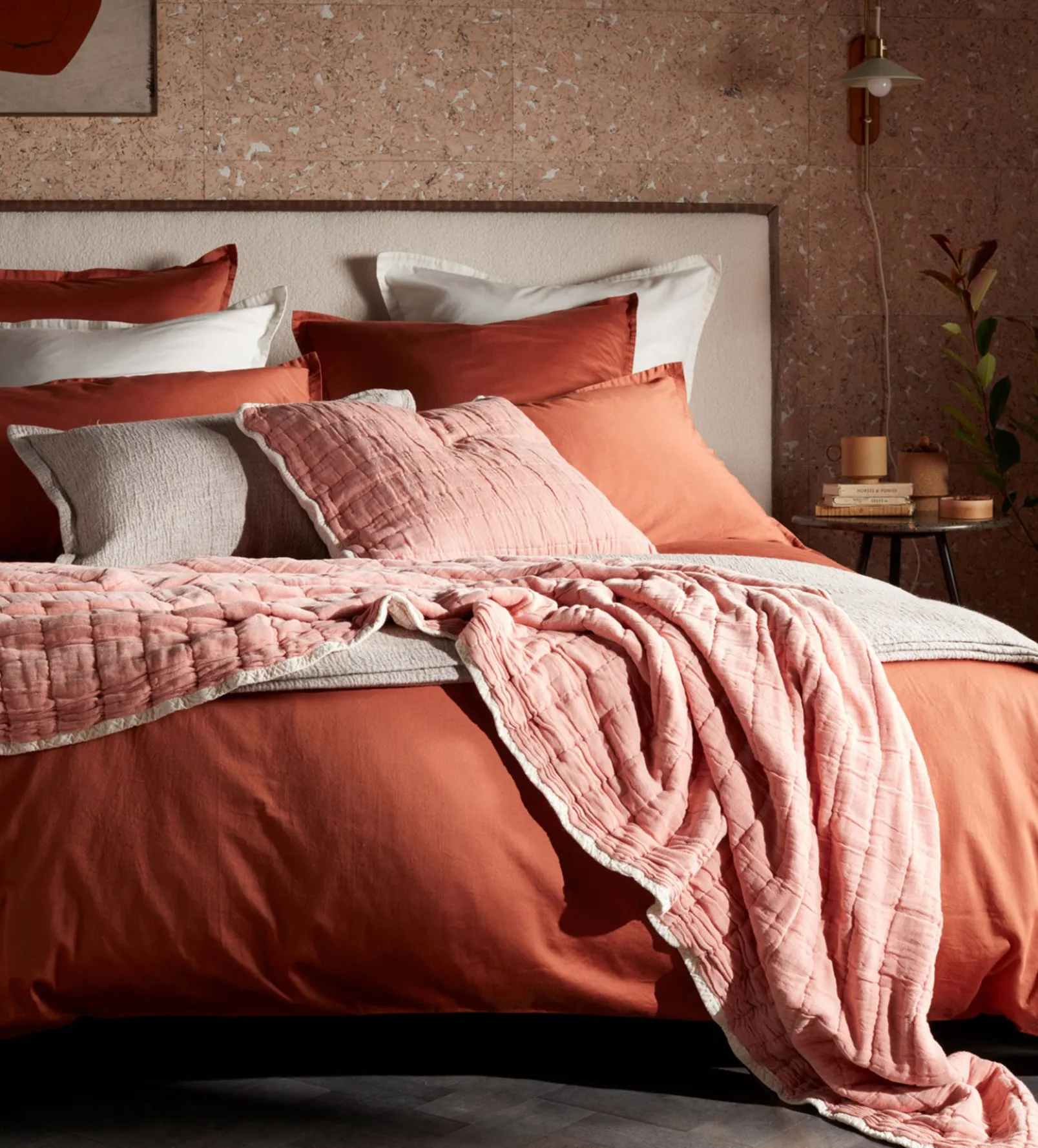 Spice Vivienne 100% Cotton Quilted Throw