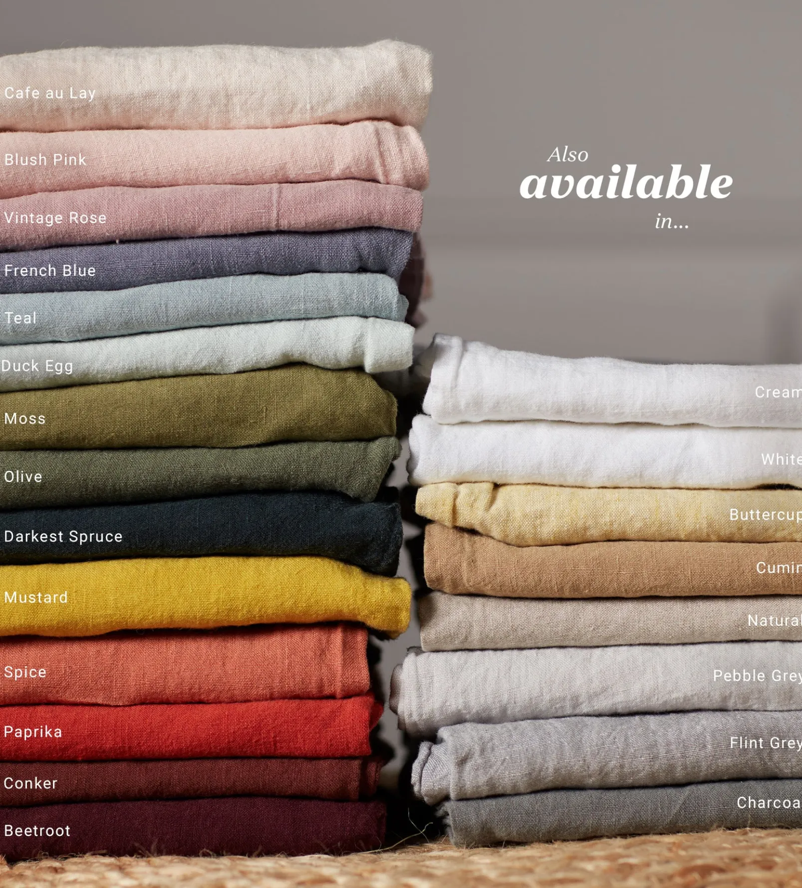 Vintage Rose 100% Linen Duvet Cover