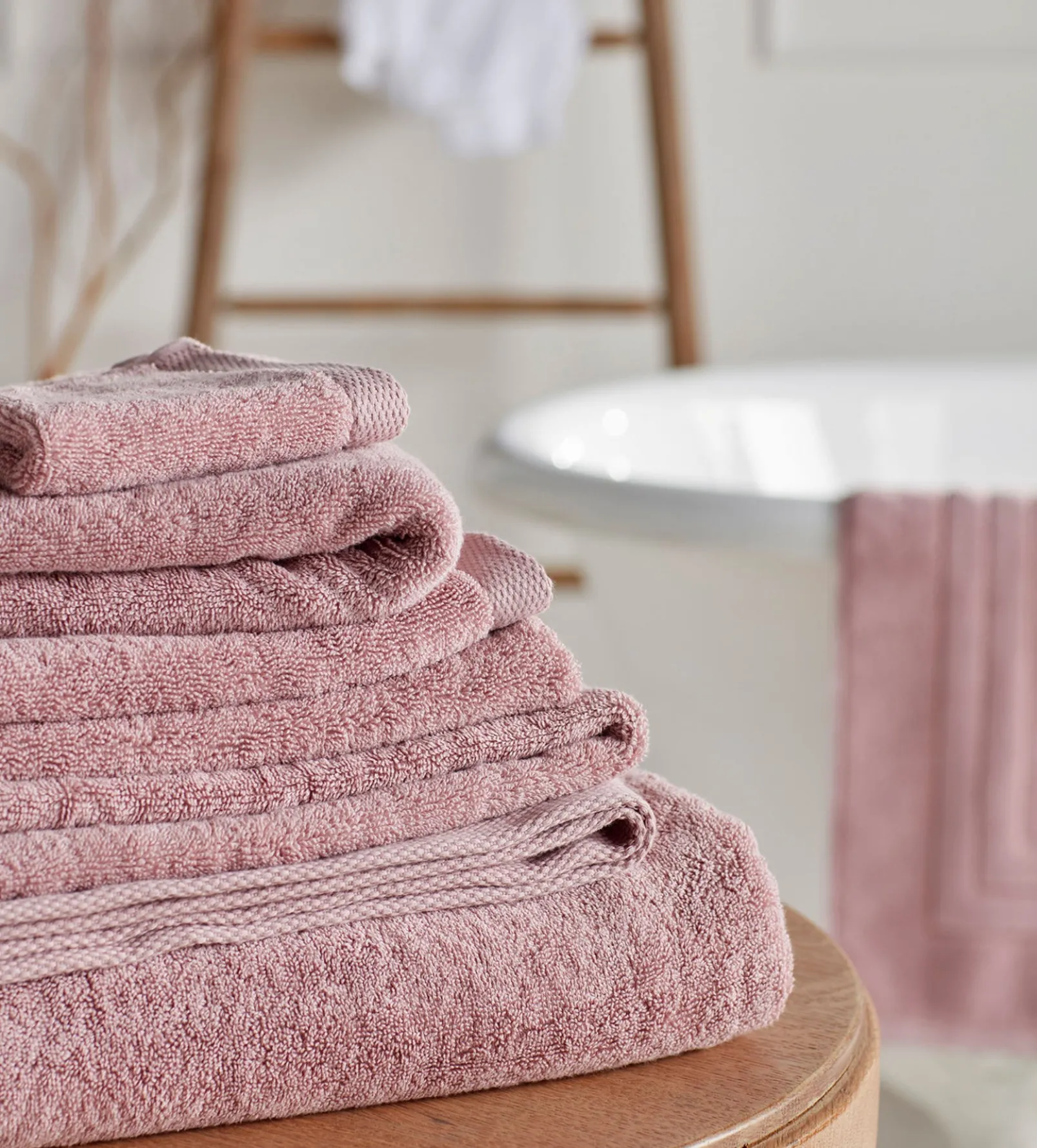 Vintage Rose Luxury Organic 100% Cotton Towels