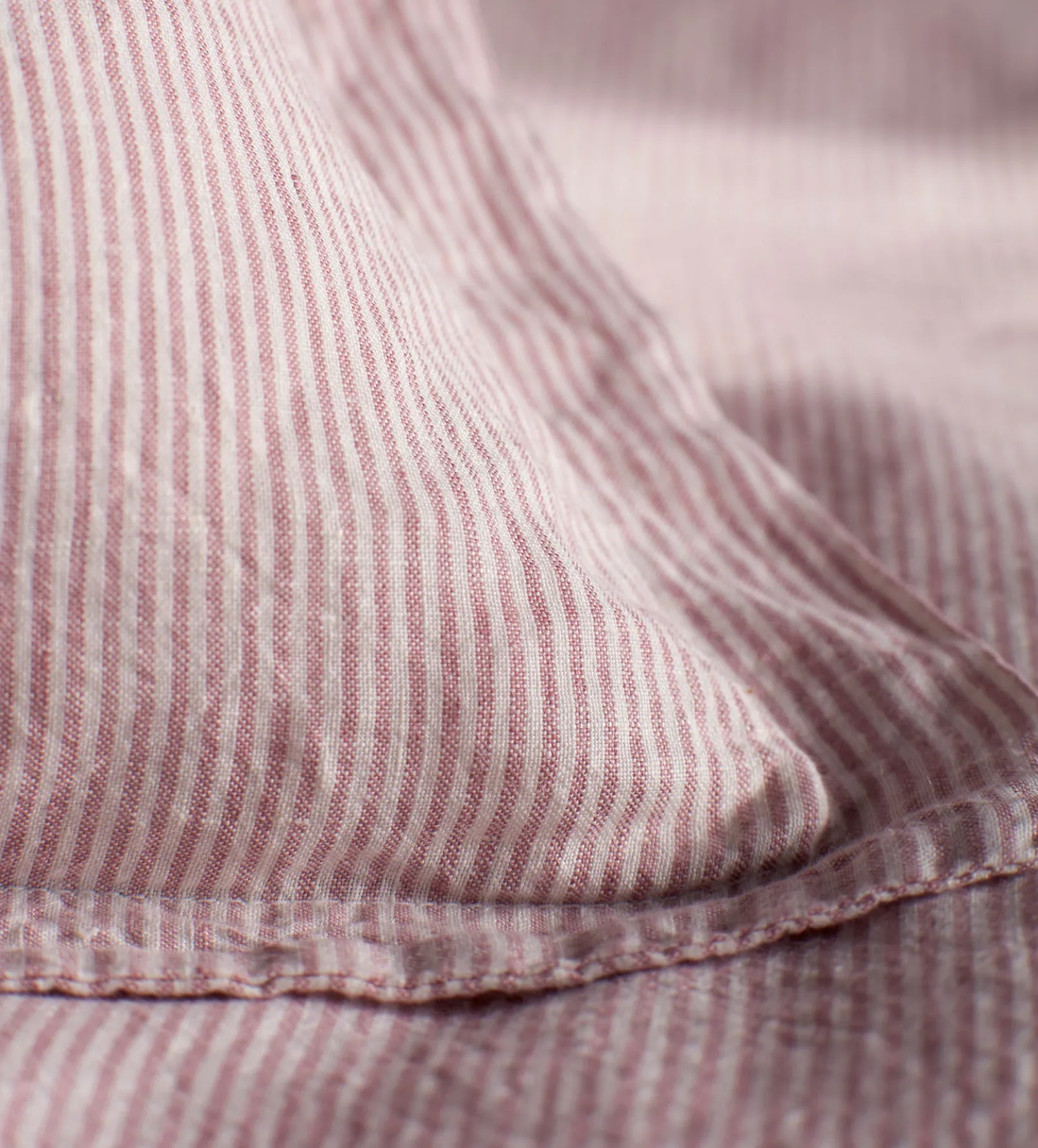 Vintage Rose Sid Stripe 100% Linen Oxford Pillowcase