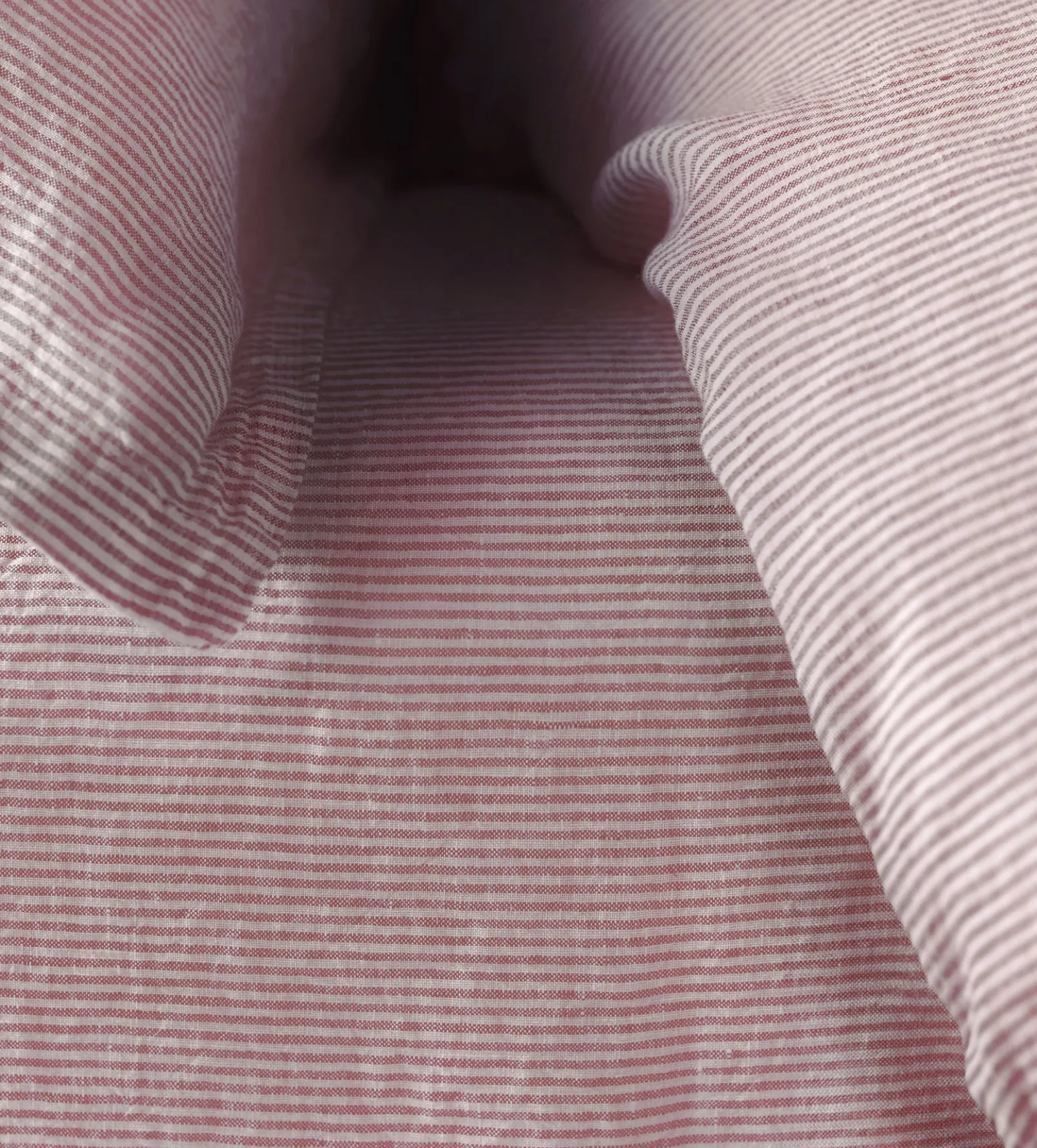 Vintage Rose Sid Stripe 100% Linen Fitted Sheet