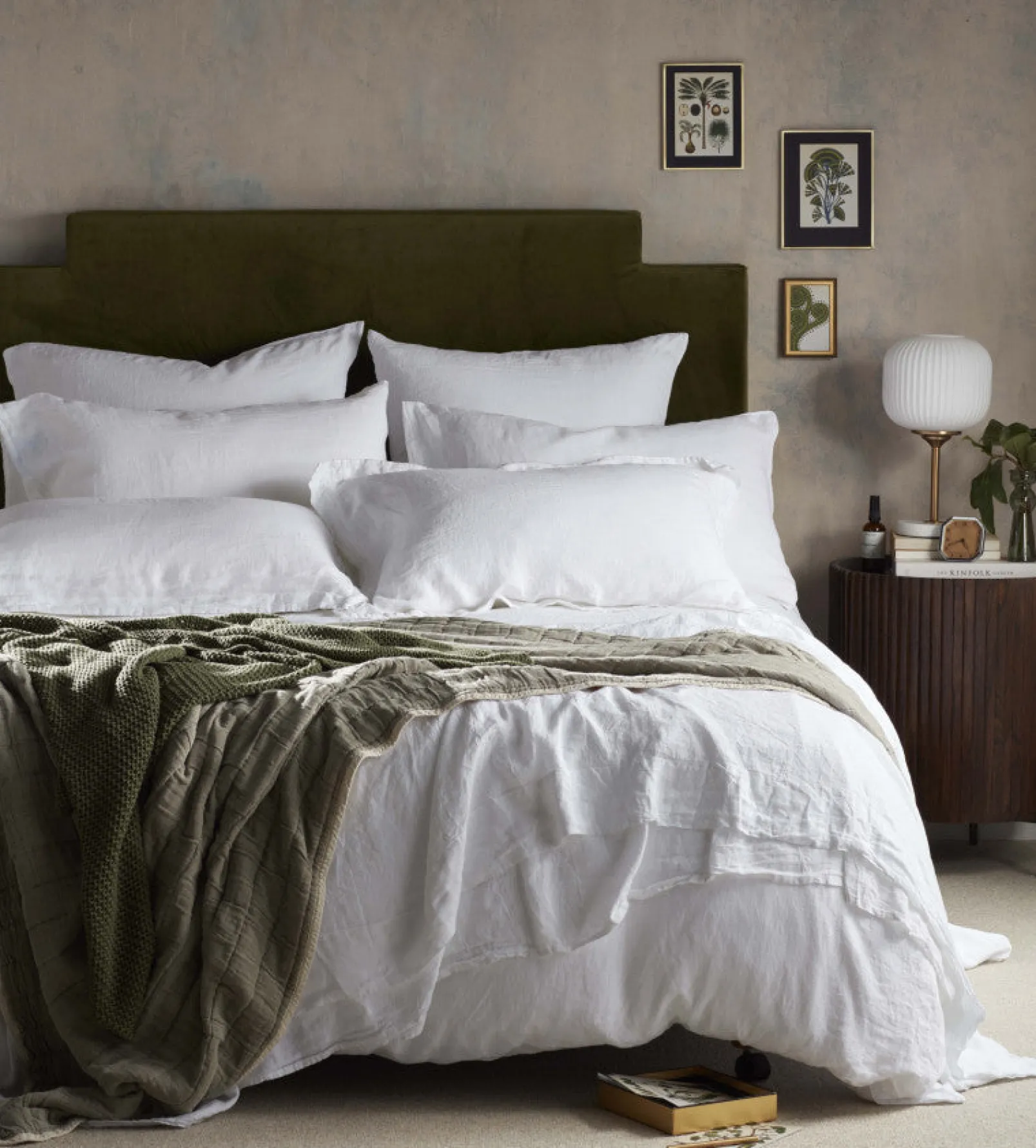 White 100% Linen Duvet Cover