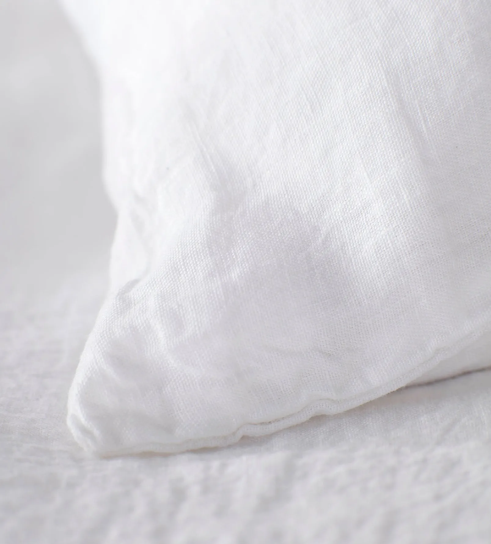 White 100% Linen Housewife Pillowcase