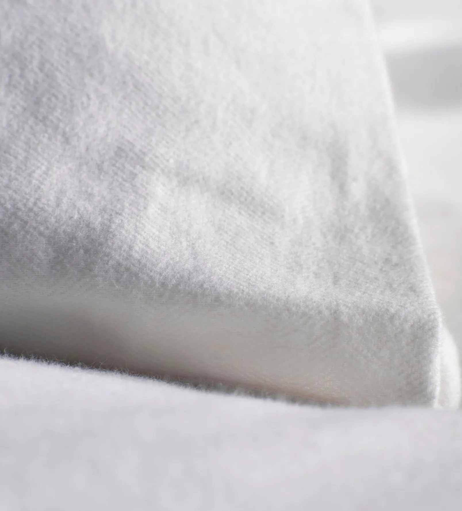 White Henry Brushed 100% Organic Cotton Pillowcase