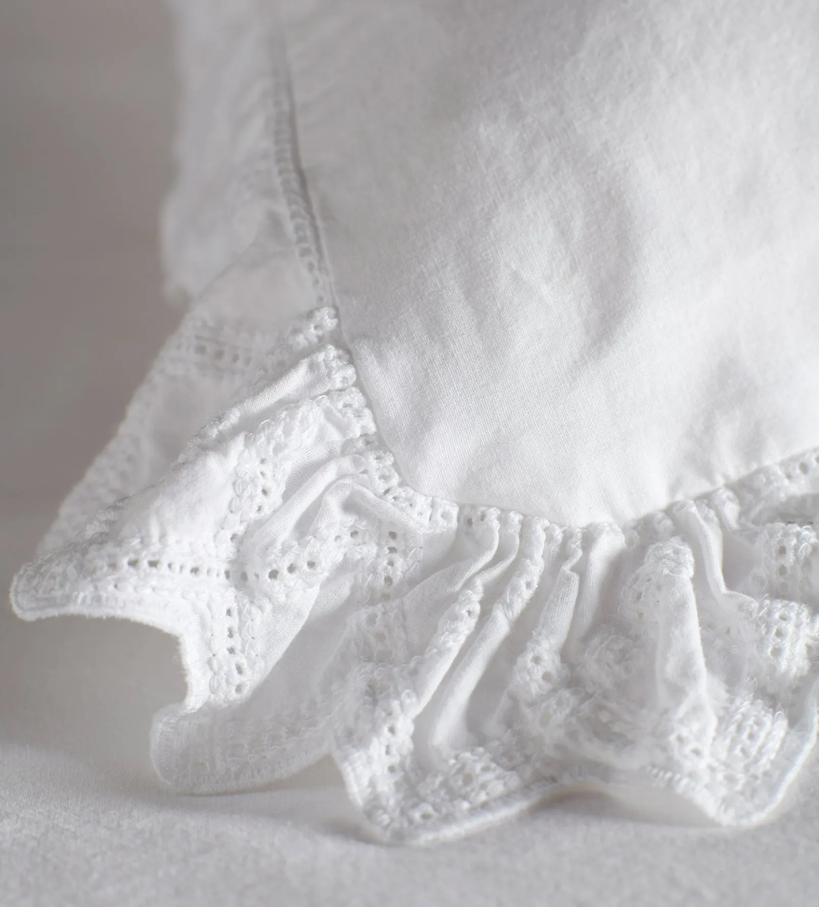 White Valerie 100% Cotton Pillowcase